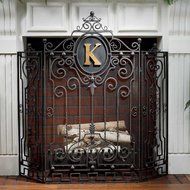 PERSONALIZED Iron Monogram Firescreen Fireplace Screen