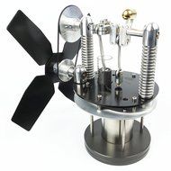 Heat Powered Small Stove Top Fan for wood multi-fuel coal - WARPFIVE SIDEWINDER Eco Stirling engine N2