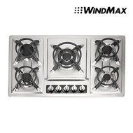 Brand New Fashion 35.5 in Stainless Steel 5 Burner Built-In Stoves NG LPG Gas Cooktop Cooker