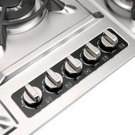 Brand New Fashion 35.5 in Stainless Steel 5 Burner Built-In Stoves NG LPG Gas Cooktop Cooker N2