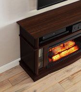 Cherry Finish Better Homes And Gardens Remote Control Ashwood Road Electric Fireplace Media Console For TV's Up... N6