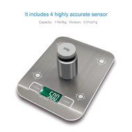 Bengoo Digital Food Scale Kitchen Scale Slim Stainless Multifunction Scale with LCD Display and Tare Function-Silver