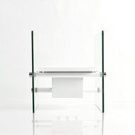 Moda Flame Cavo Table Top Ventless Bio Ethanol Fireplace in White N5