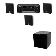 M&amp;K Sound MP150II Wall Mounted Loudspeaker 3.1 HRS12 Denon AVR-X5200W