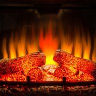 AKDY 33" Freestanding Insert 4 Setting Electric Fireplace Heater w/ LED Log &amp; Remote N6
