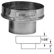 Metalbest 4VP-A8 VP 4" Type L Pellet Pipe to 8" Chimney Adapter, Galvanized