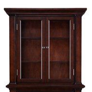 Daren 33 in. Portable Indoor Freestanding Tall Curio Espresso Electric Fireplace with 3 Display Fireplace Mantel... N3