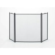 Woodfield 3-panel Black Fireplace Screen