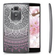 kwmobile Elegant and light weight Crystal Case Design Indian sun for LG G Flex 2 in light pink white transparent N21