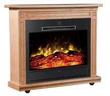 Heat Surge Roll-N-Glow Amish Electric Fireplace in Light Oak, EV-4