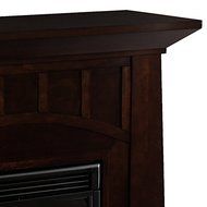 Bayard Espresso Stacked Stone Electric Fireplace N6