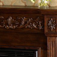 Calvert Carved Electric Fireplace - Ivory N16