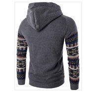 Men's Outwear,Laimeng Cotton Retro Long Sleeve Hoodie Hooded Sweatshirt Tops Jacket Coat Outwear (XXL, Black)