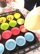 Silicone Baking Cups / Mold Cupcake / muffin Set - Premium Quality - Non-Stick - Best 12 Cupcake Liners Includes...