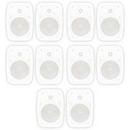 Theater Solutions TS525ODW Indoor or Outdoor Speakers Weatherproof Mountable White 5 Pair Pack