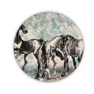 Generic Cup Mat Different Printed Asian Artists Horse Mdf Material
