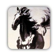 Generic Cup Mat Different Printed Asian Artists Horse Mdf Material N2