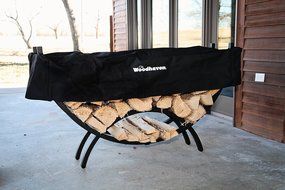 The Woodhaven 5 Foot Crescent Firewood Rack