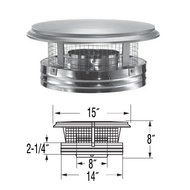 Dura Vent DuraPlus 9284 8-Inch Chimney Cap