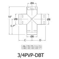 4'' PelletVent Pro Double Tee with Clean-Out Cap - 4PVP-DBT