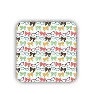 Generic Cup Mat With Bow Pretty Mdf Material