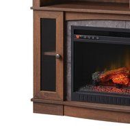 Grafton 46 in. TV/Media Console Infrared Medium Brown Walnut Indoor Electric Fireplace N3