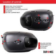 Duronic RCD008 Portable CD Boombox with AM/FM Radio - Connect &amp; play from MP3 Player/Ipod/Iphone N3