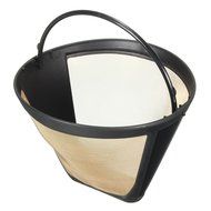 KINGSO Cone Style Gold Permanent Coffee Filter for 10-12 Cups Pack of 2 N2