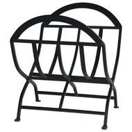 Uniflame Wrought Iron Fireplace Ensemble with Log Rack N5