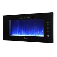 Caesar Luxury Linear Wall Mount Recess Freestanding Multicolor Flame Electric Fireplace, 30-Inch N15