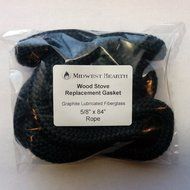 Midwest Hearth Wood Stove Replacement Gasket for Woodburning Stoves - Graphite Impregnated Fiberglass Gaskets... N24