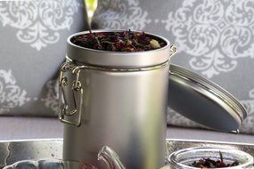 PureTea Latching Tea Tin, Tea Canister, Spice Storage Tins, Coffee Canister, Loose Leaf Tea, Stainless Steel Canister...