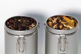PureTea Latching Tea Tin, Tea Canister, Spice Storage Tins, Coffee Canister, Loose Leaf Tea, Stainless Steel Canister... N2