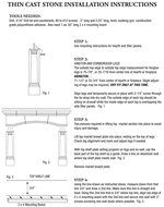 Abington Thin Cast Stone Adjustable Fireplace Mantel Kit - Complete Kit includes Hearth and Adjustable Interior... N3
