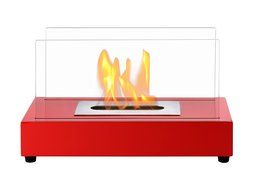 Ignis Portable Tabletop Ventless Bio Ethanol Fireplace - Tower (Stainless Steel) N16