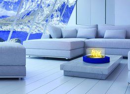 Anywhere Fireplace - Lexington Model Tabletop Bio-ethanol Fireplace in High Gloss Blue