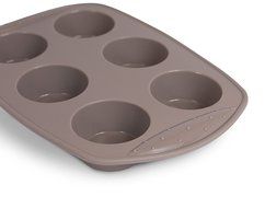 Internet&rsquo;s Best Silicone Cake Mold | 6 Cup | Cupcake Tray | Cake Baking Mold | BPA Free | Dishwasher Safe N4
