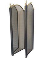 Amagabeli 4-panel Fireplace Screens Modern Decorative Wrought Iron Black Firescreen 32-inch High N3