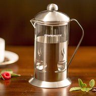 Ovente FSC12S 12oz Stainless Steel French Press Coffee Maker, Great for Brewing Coffee and Tea, 3 cup, Nickel...