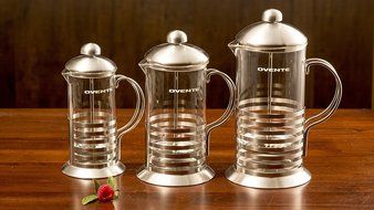 Ovente FSC12S 12oz Stainless Steel French Press Coffee Maker, Great for Brewing Coffee and Tea, 3 cup, Nickel... N4