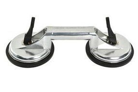 Alytimes Heavy Duty Aluminum Double Handle (2 cup) suction cup plate/pad for lifting/pulling glass N4