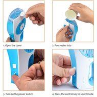 Mini Cooling Fan Humidifier CrazyFire 3 Speeds Portable Mini USB Rechargeable Cooling Fan Misty Hydrating Fan... N19