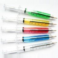 Needle Tube Pen Syringe Shape Ball Point Pen Ballpen - Random Color N3