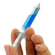 Needle Tube Pen Syringe Shape Ball Point Pen Ballpen - Random Color N4