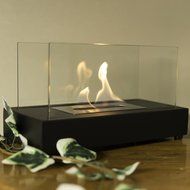 Sunnydaze Black El Fuego Ventless Tabletop Bio Ethanol Fireplace N6