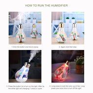 JOMO TECH USB Humidifier Ultrasonic 7 Color Changing LED Lamps 400ml Mini Humidifiers Desktop Night Lights N7