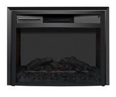 3G Plus 28" Electric Fireplace Insert Heater Resign Log Fuel Effect Adjustable Flame Brightness w/Remote--Black N4