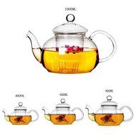 Zytho(TM) Practical Heat Resistant Glass Teapot with Infuser Coffee Tea Leaf Herbal Classic 400ML/600ML/800ML/...