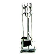 UniFlame 5-Piece Antique Brass Fireset