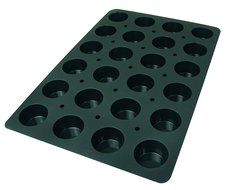Lekue Professional Baking 24 Cavities Muffin Mold, 23.6" x 15.7", Black